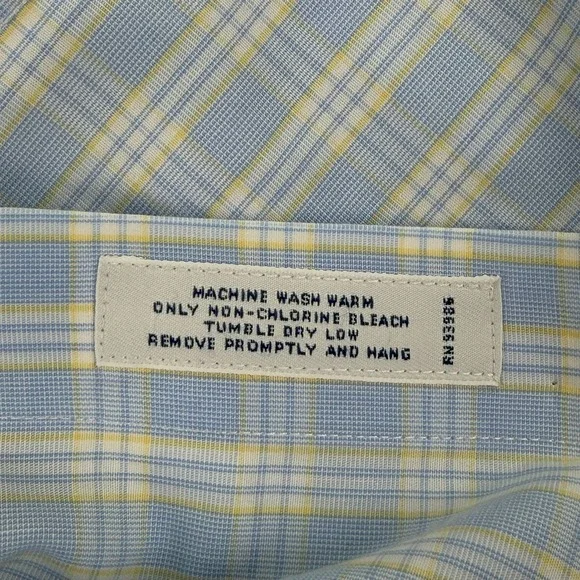 Brooks Brothers Dress Shirt Mens 16-34 Classic Fit Blue Yellow Supima Cotton - Picture 11 of 13